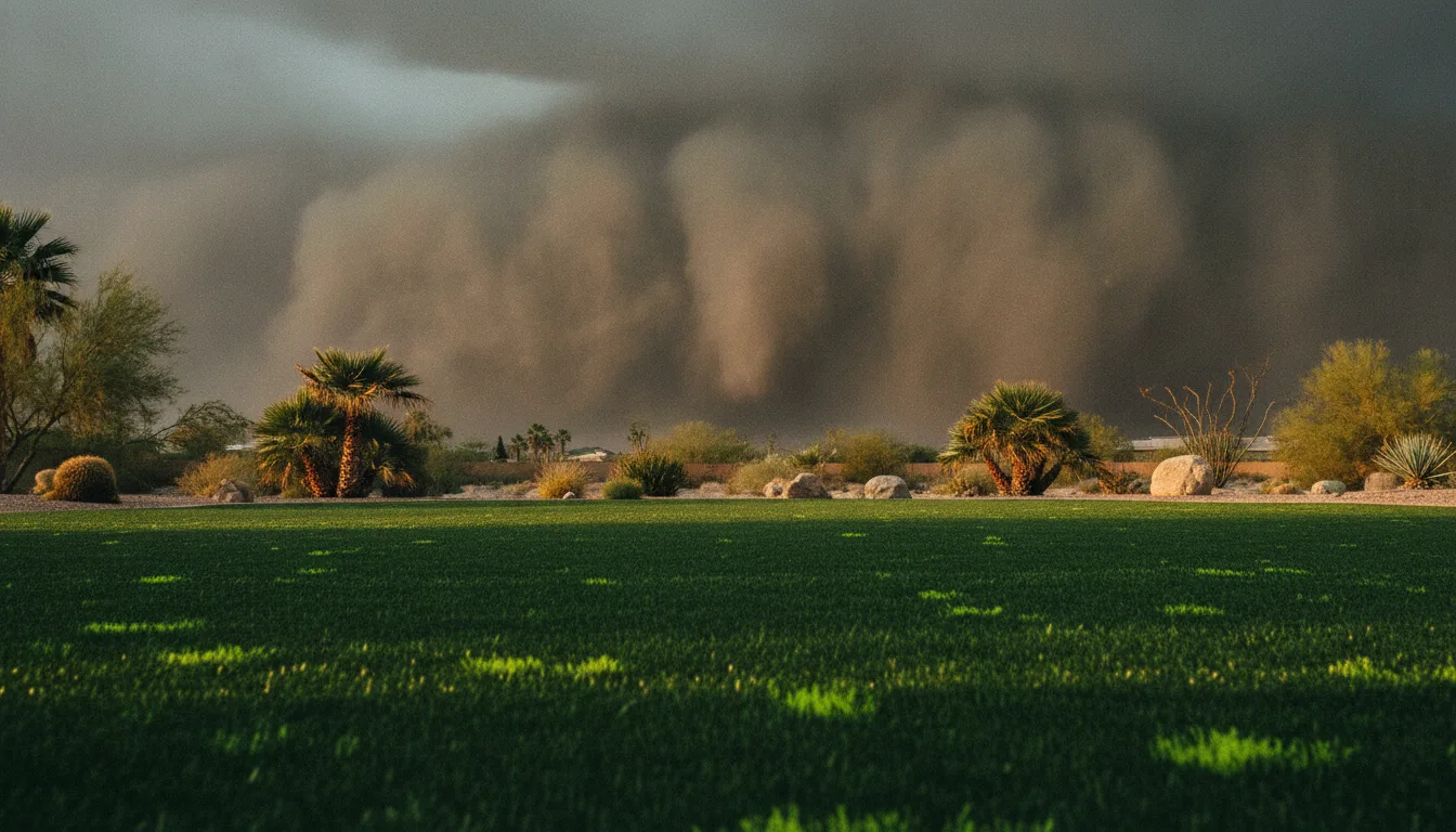 Monsoon Season & Your Turf: Dust, Debris and Drainage